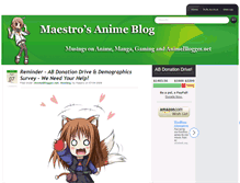 Tablet Screenshot of animemaestro.com